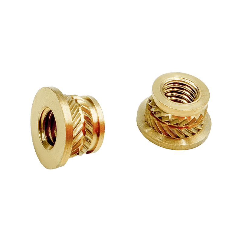 Brass Embedded Nut with Diagonal Knurling