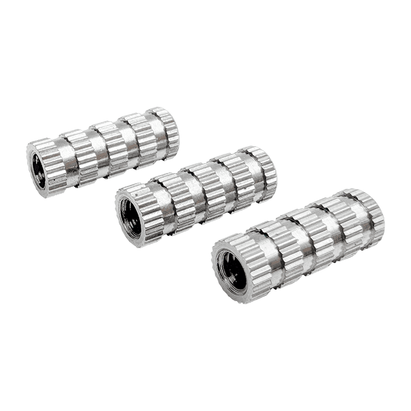 High-Precision Multi-Section Knurled Steel Insert Nut
